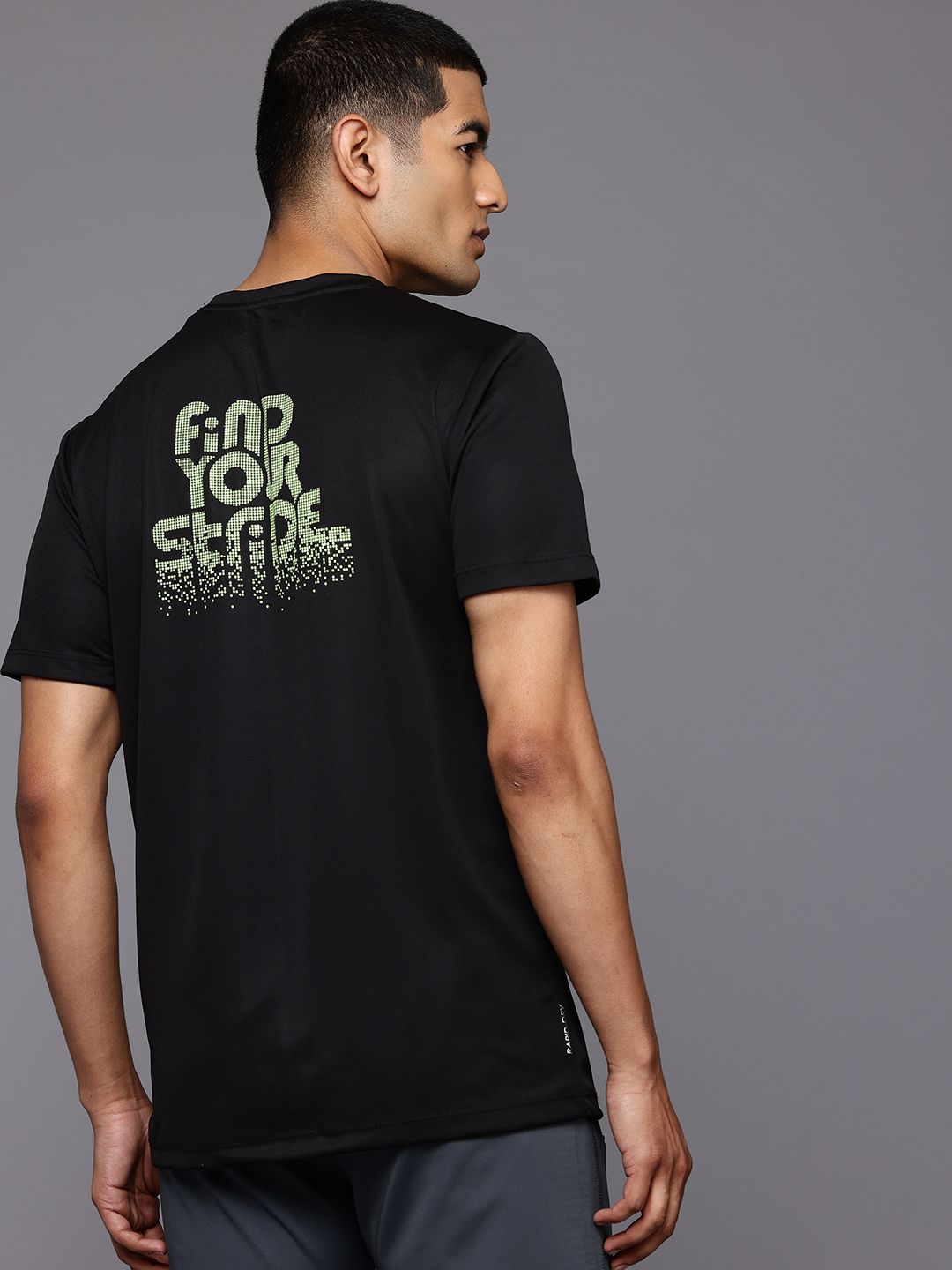 HRX by Hrithik Roshan Typography Printed Rapid-Dry Running T-shirt