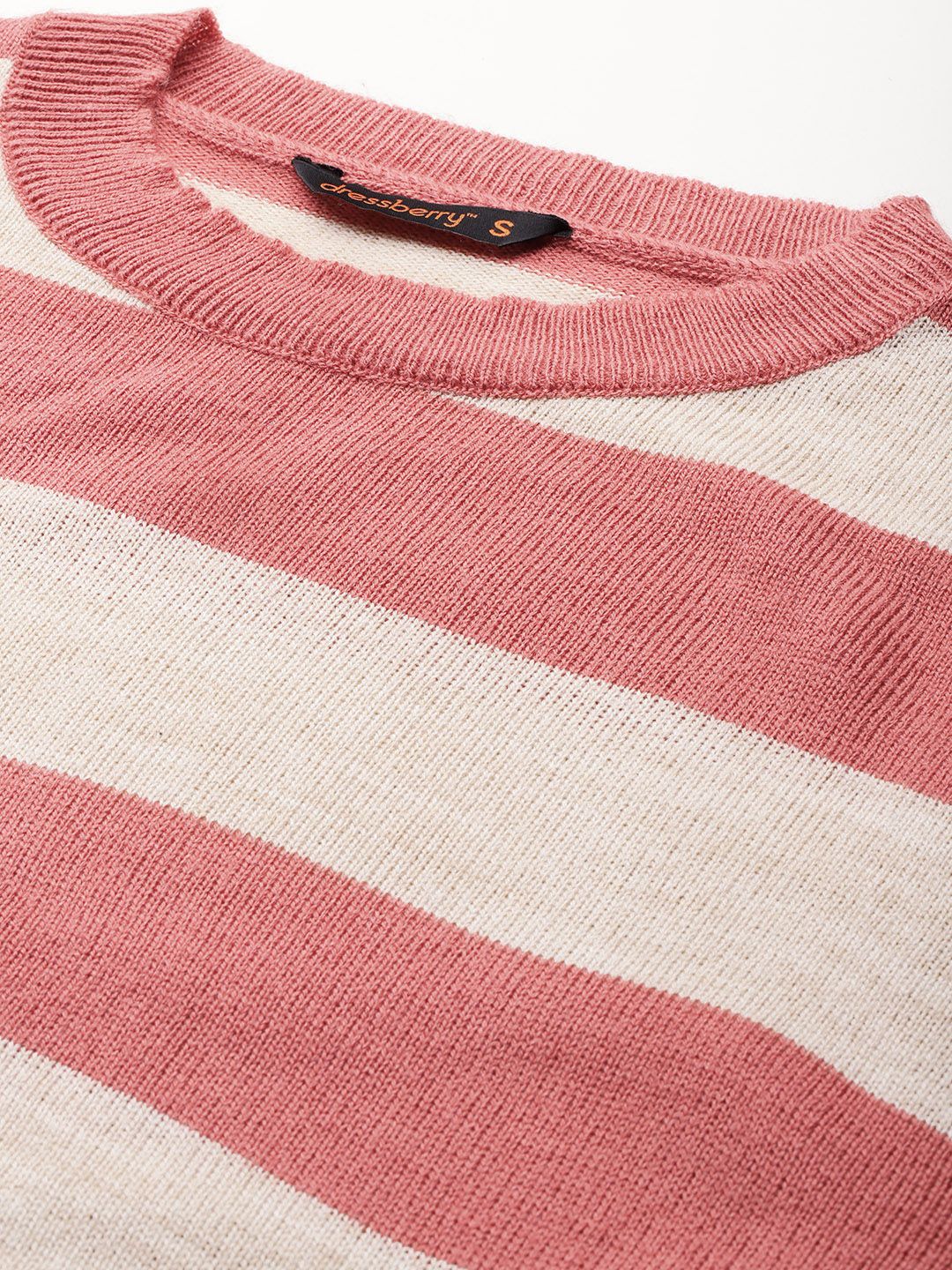 DressBerry Pure Acrylic Striped Pullover