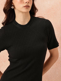 all about you Round Neck Sheath Midi Dress