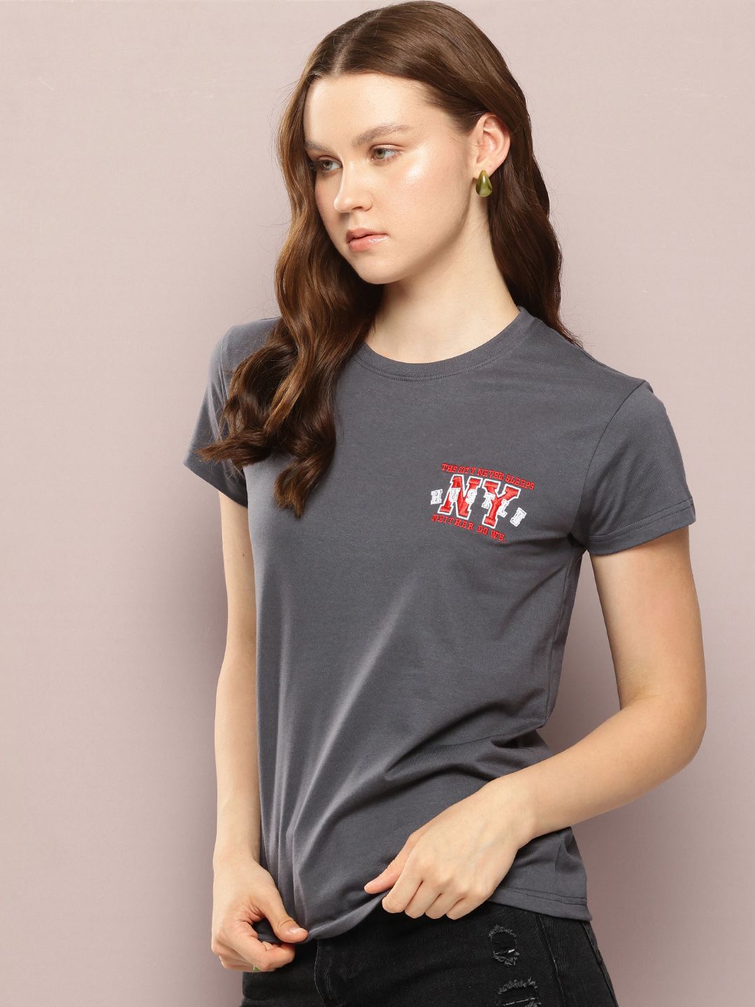 DILLINGER Pure Cotton T-shirt With Embroidered Detail