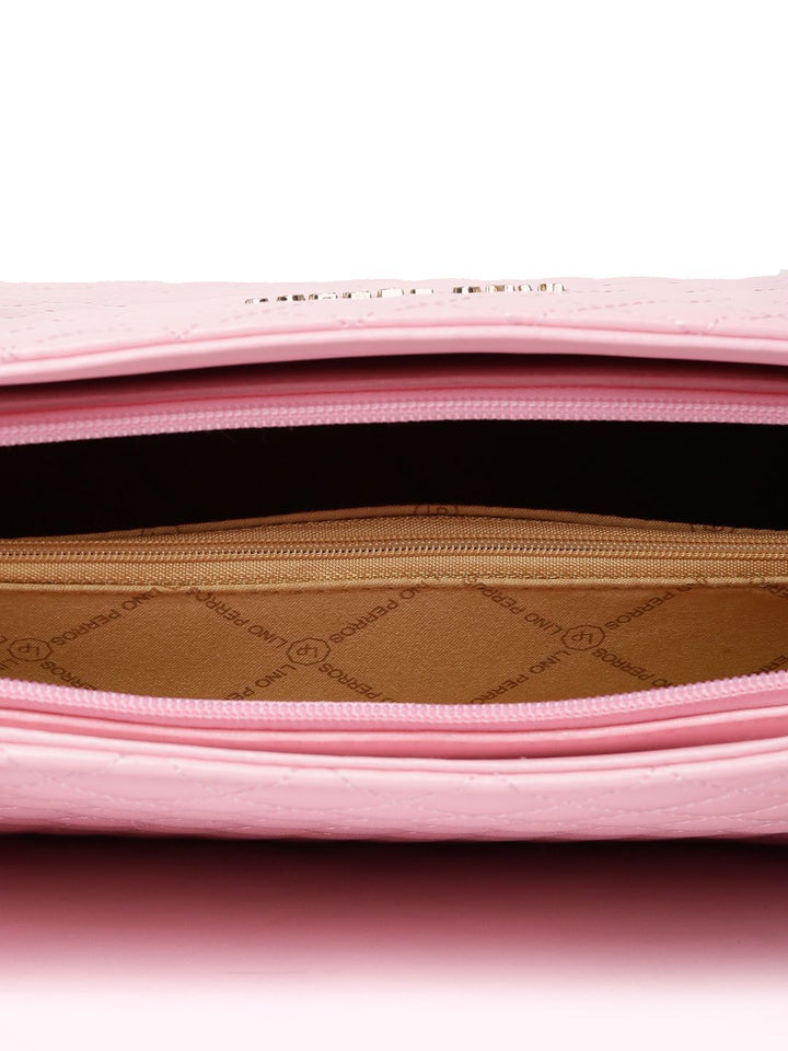 Lino Perros Pink Quilted Handheld Bag