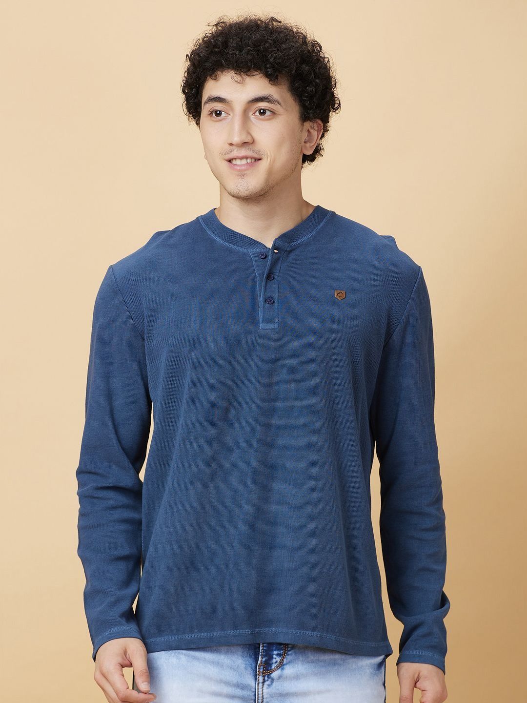 Being Human Men Mandarin Collar T-shirt