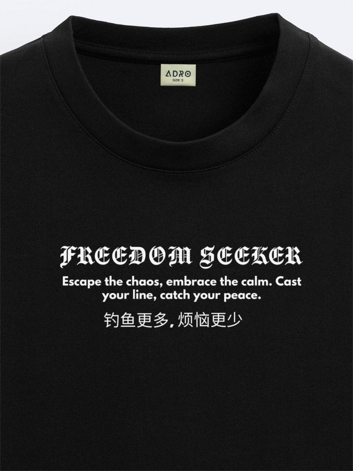 ADRO Men Typography Printed T-shirt
