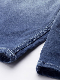 The Indian Garage Co Men Blue Slim Fit Denim Shorts