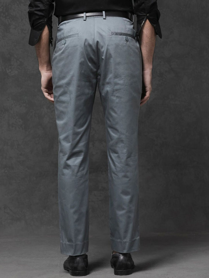 RARE RABBIT Men Comotel Mid-Rise Cotton Regular Fit Trouser