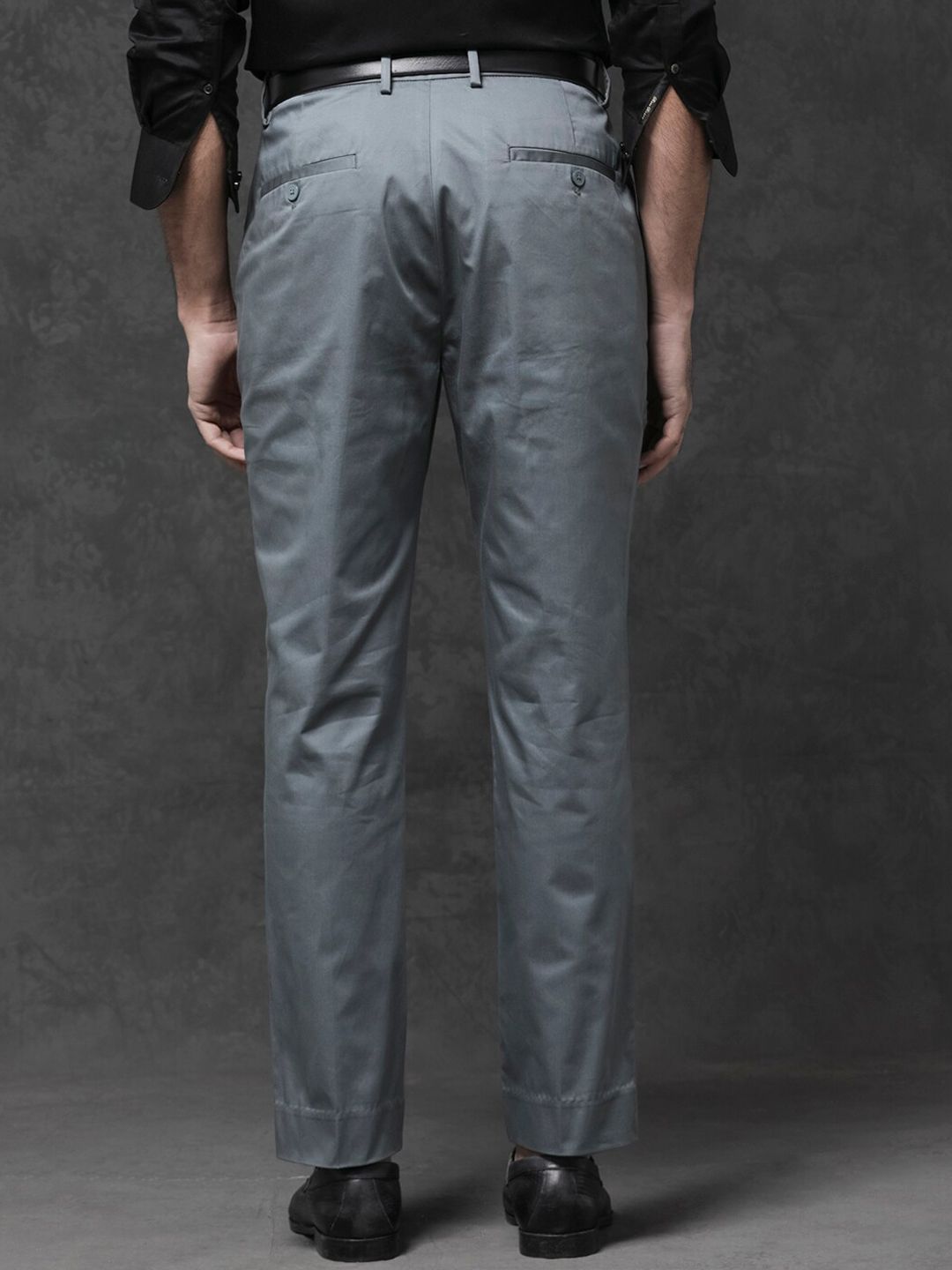 RARE RABBIT Men Comotel Mid-Rise Cotton Regular Fit Trouser