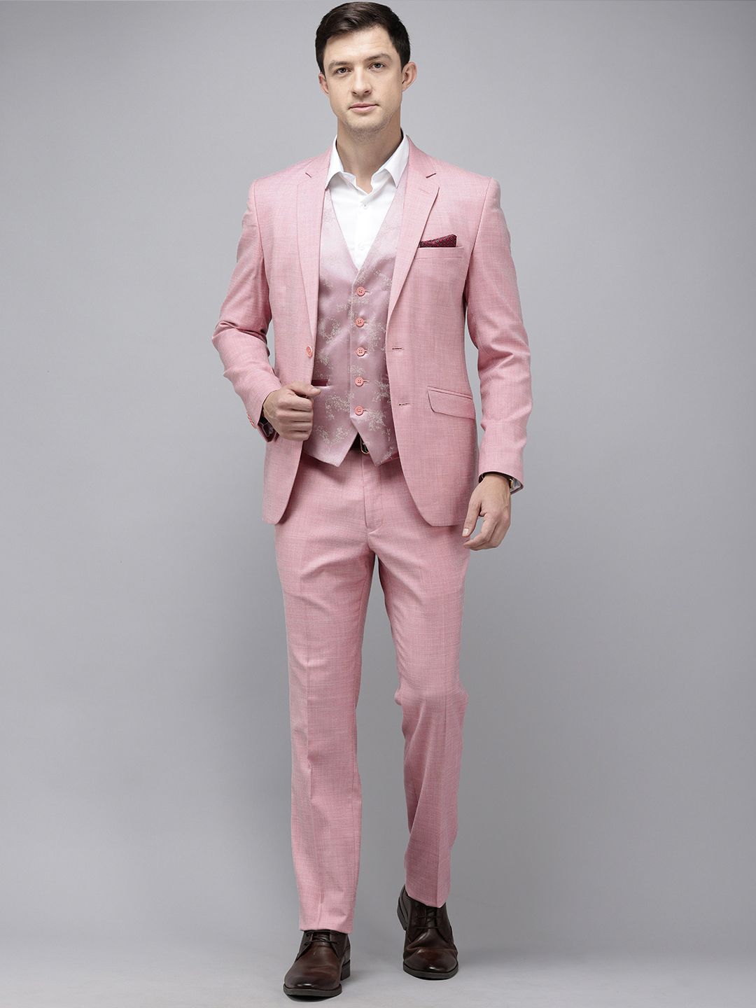 Park Avenue Super Slim Fit  Single Breasted 3-Peice Party Suit