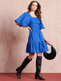 all about you Puff Sleeve Fit & Flare Dress