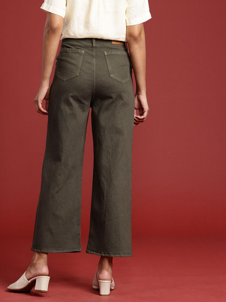 all about you Women Wide Leg High-Rise Stretchable Jeans
