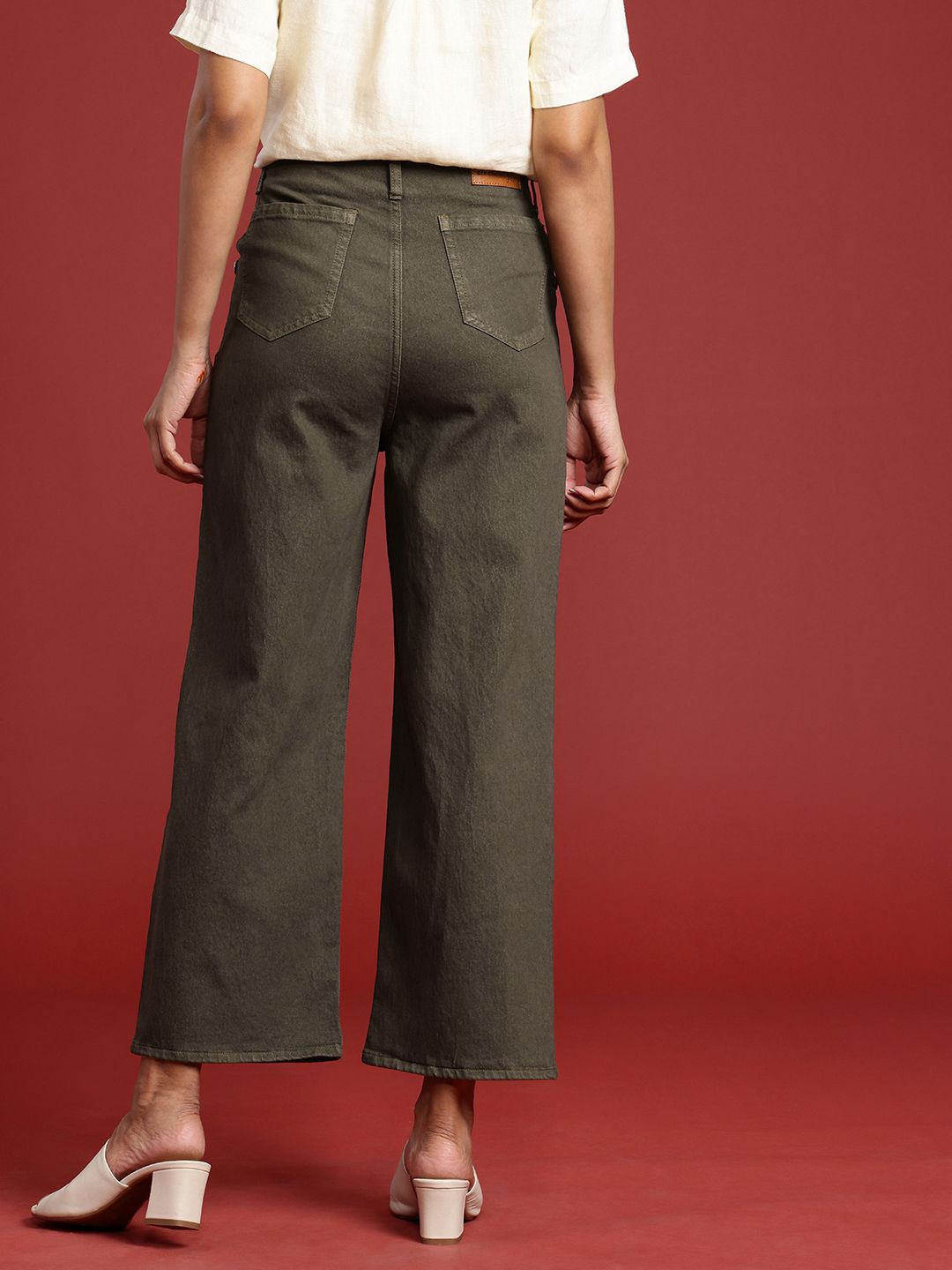 all about you Women Wide Leg High-Rise Stretchable Jeans