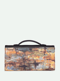 ZOUK Rhea Kapoor Bombay Tapestry Textured Water Resistant Jute Envelope Clutch