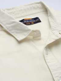 The Indian Garage Co Men Cream-Coloured Solid Casual Shirt