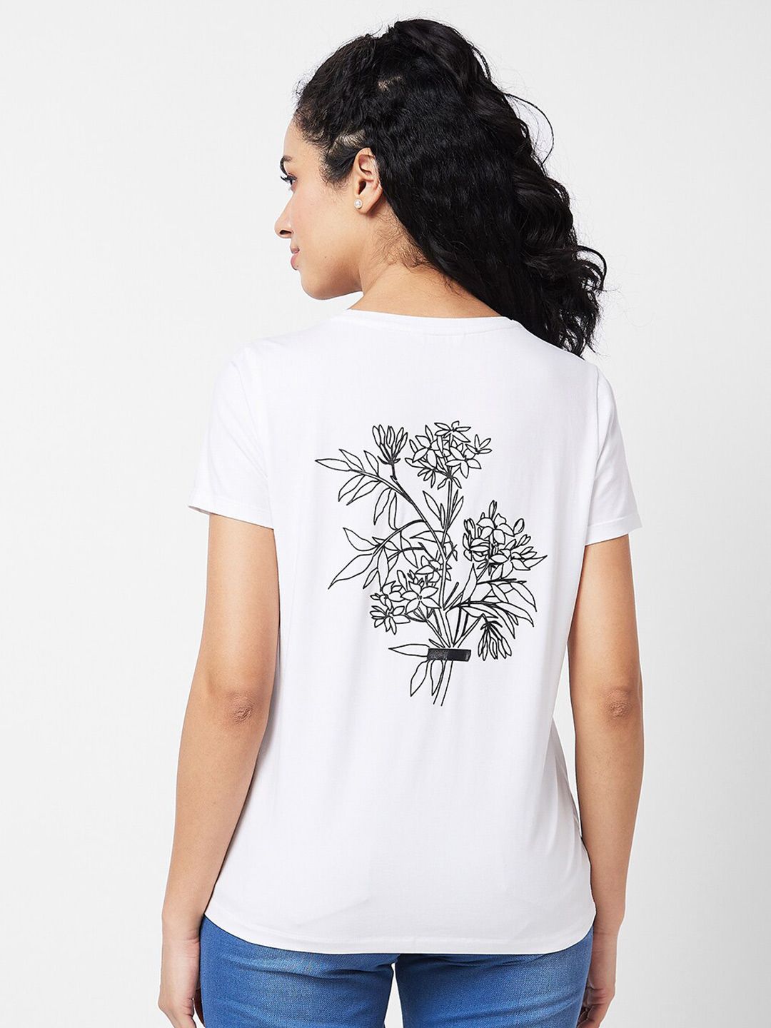 SPYKAR Typography Printed Short Sleeves Cotton T-shirt