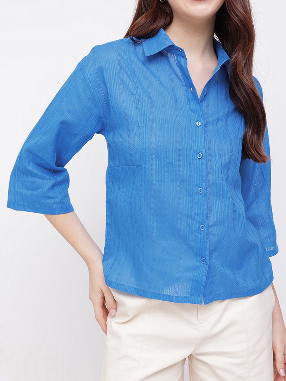 DressBerry Versatility Chic Self Striped Shirt
