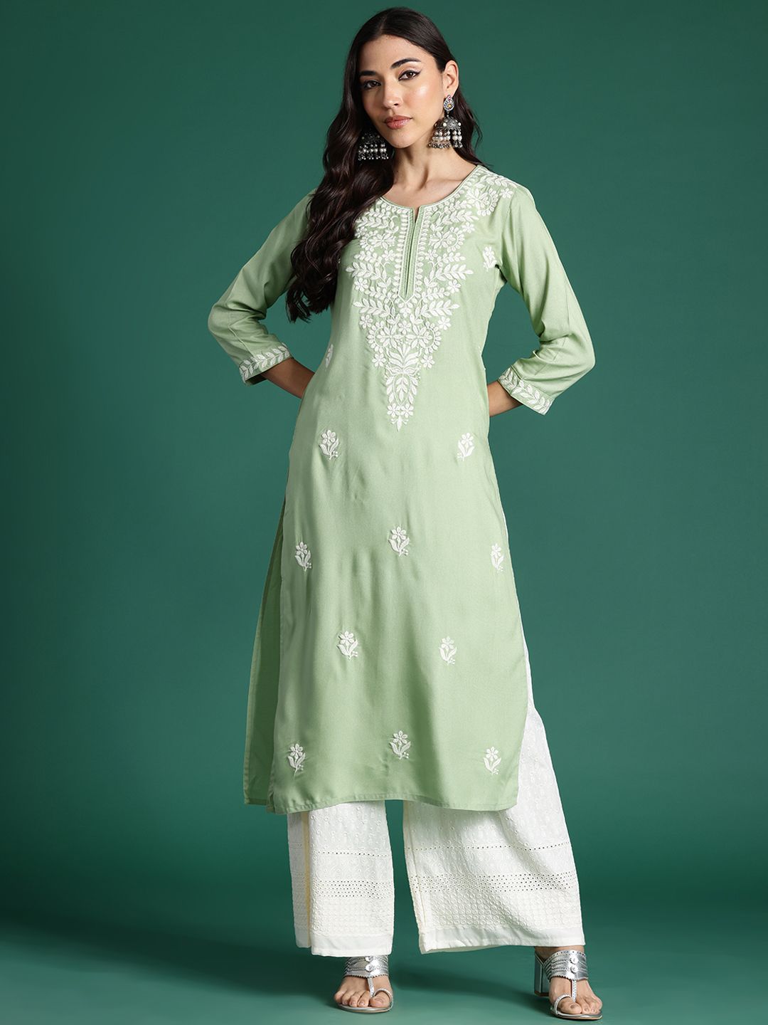 Indo Era Ethnic Motifs Embroidered Thread Work Kurta