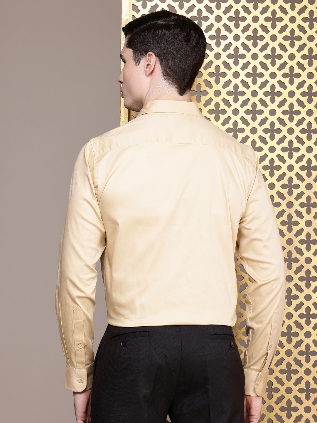 House of Pataudi Pure Cotton Ethnic Motifs Embroidered Party Shirt