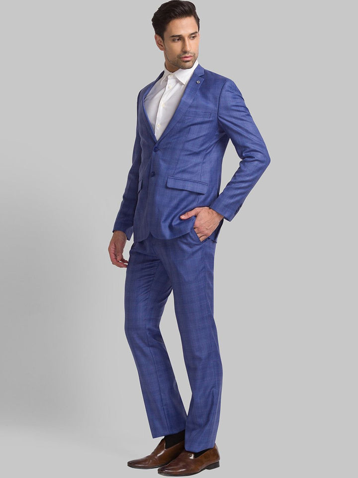 Raymond Men Checked Single Breasted Two Piece Formal Suit