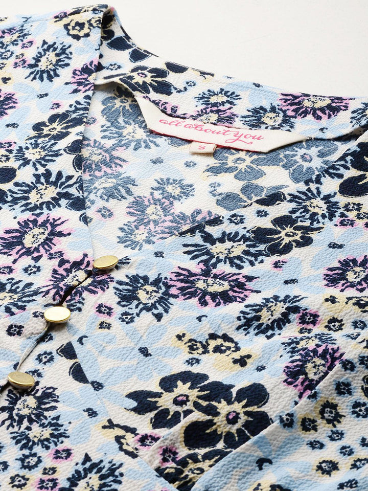 all about you Floral Print Puff Sleeve Top