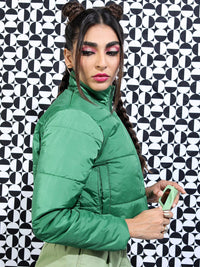 Tokyo Talkies Women Crop Bomber Jacket