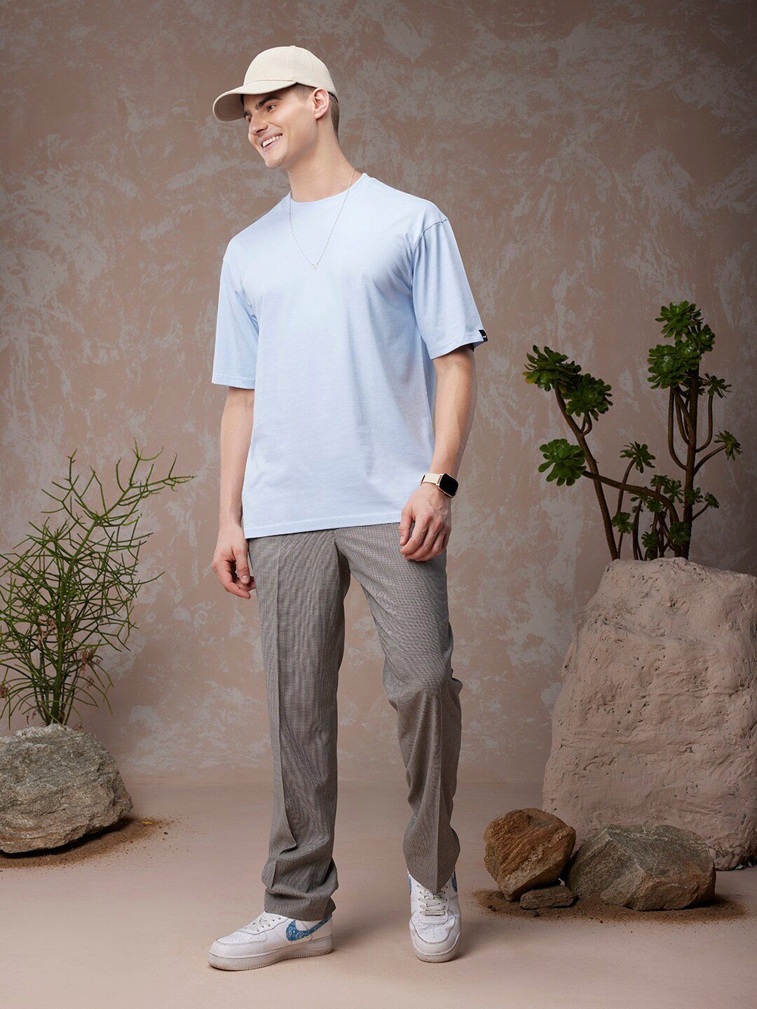 Bewakoof American Pima Round Neck Oversized T-shirt