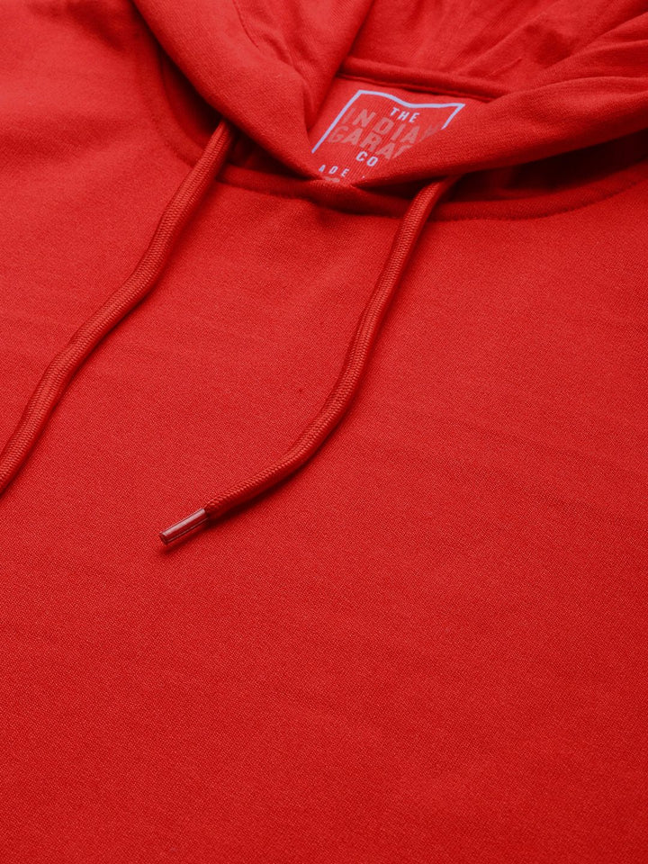 The Indian Garage Co Men Red Hooded Sweatshirt