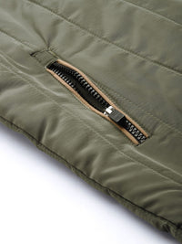 The Indian Garage Co Men Slim Fit Puffer Jacket with Detachable Hood