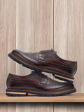 RARE RABBIT Men Textured Leather Formal Brogues