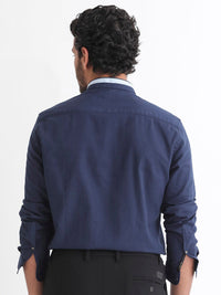 RARE RABBIT Men Tehran Mandarin Collar Slim Fit Opaque Shirt