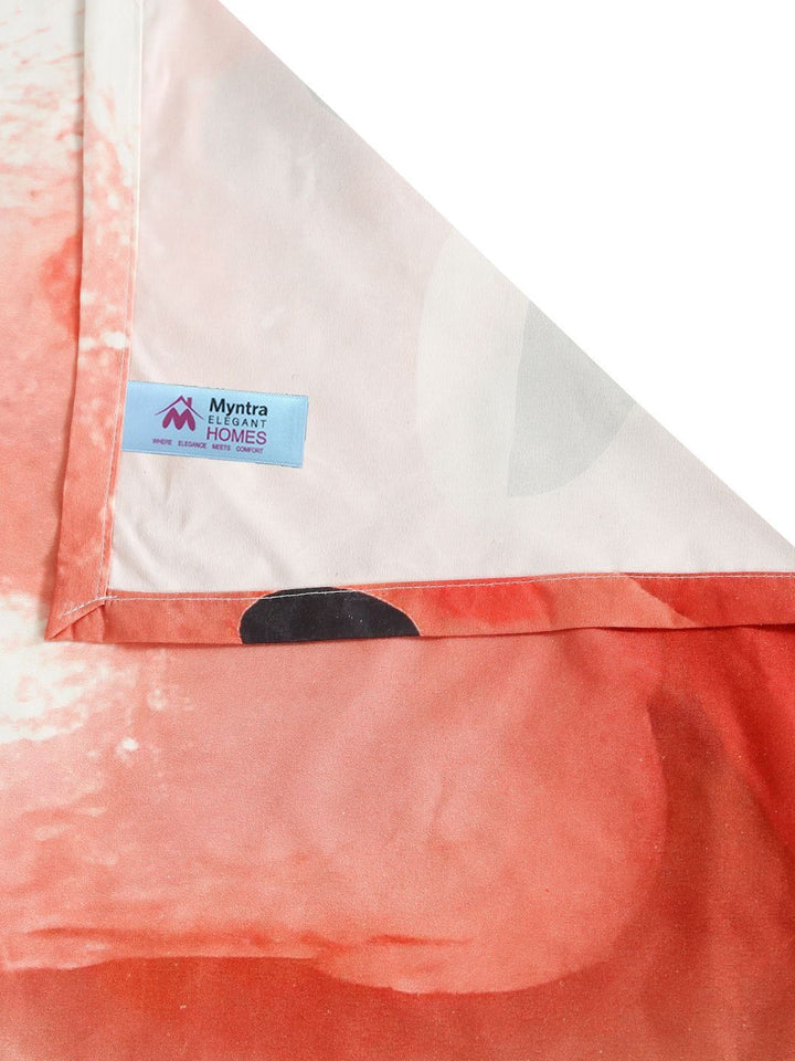 Myntra Elegant Homes Peach Printed Flat 400 TC King 7D Cadar Dengan 2 Sarung Bantal