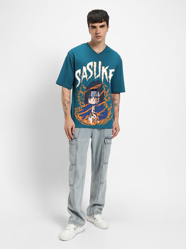Bewakoof Men Printed V-Neck T-shirt