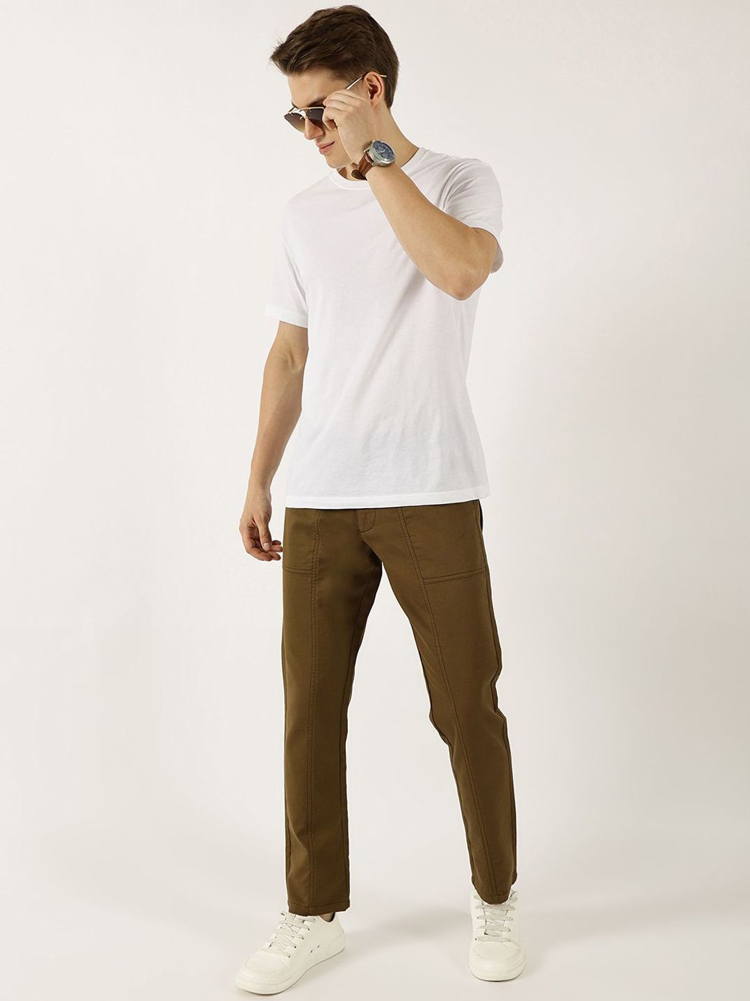 Thomas Scott Men Smart Easy Wash Cargos Trousers