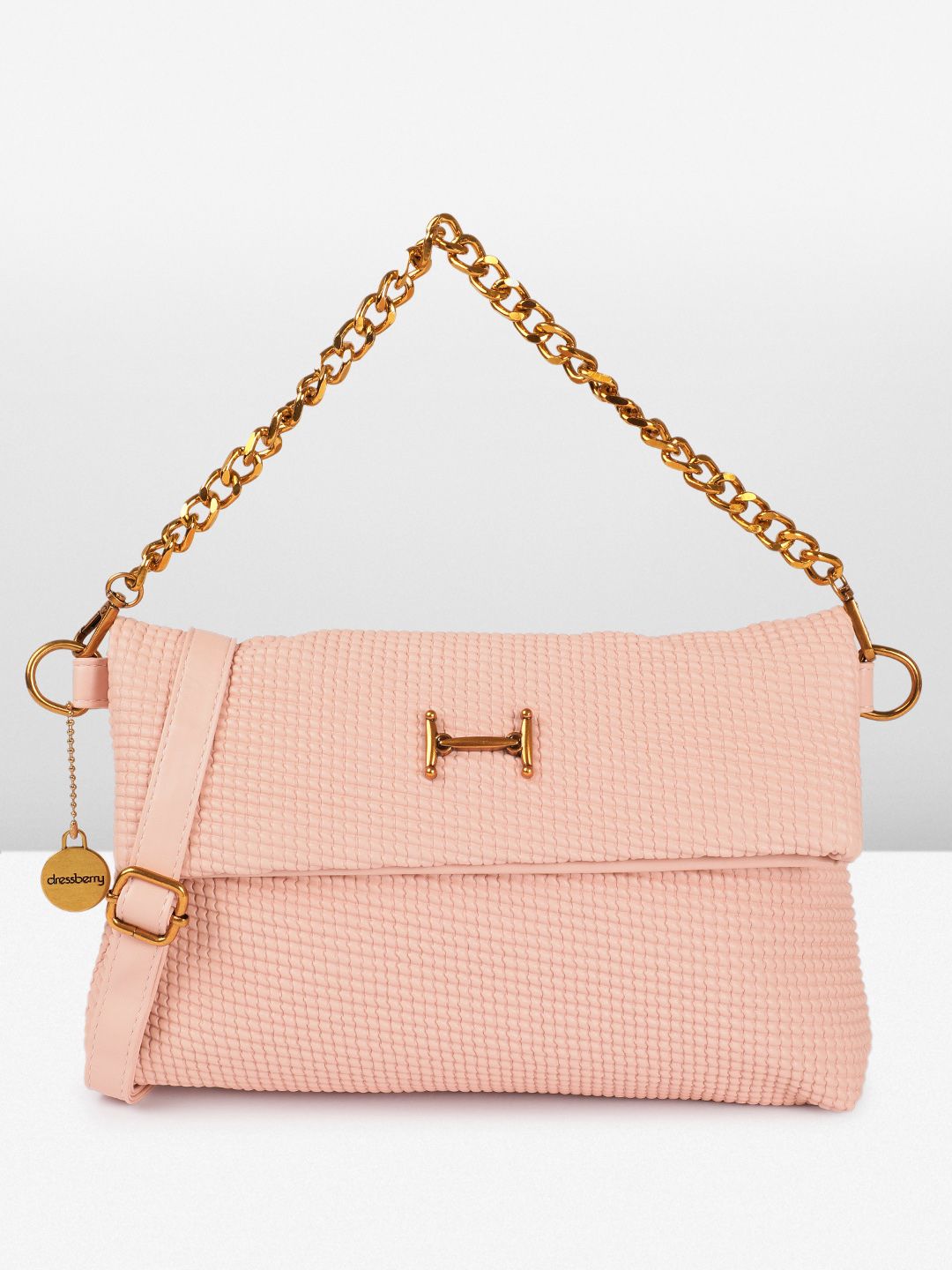 DressBerry Textured Structured Handheld Bag