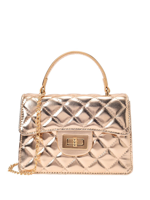 Lino Perros Quilted Structured Satchel Bag