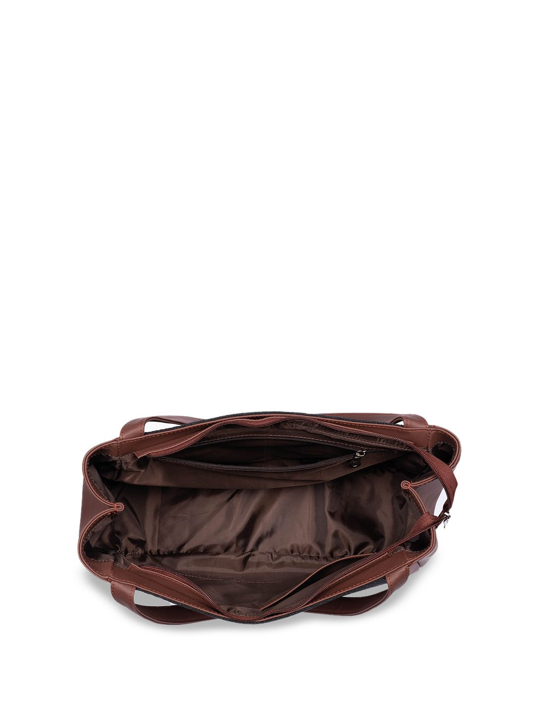 ZOUK Ethnic Motifs Printed Structured Jute Shoulder Bag Up to 16 inch