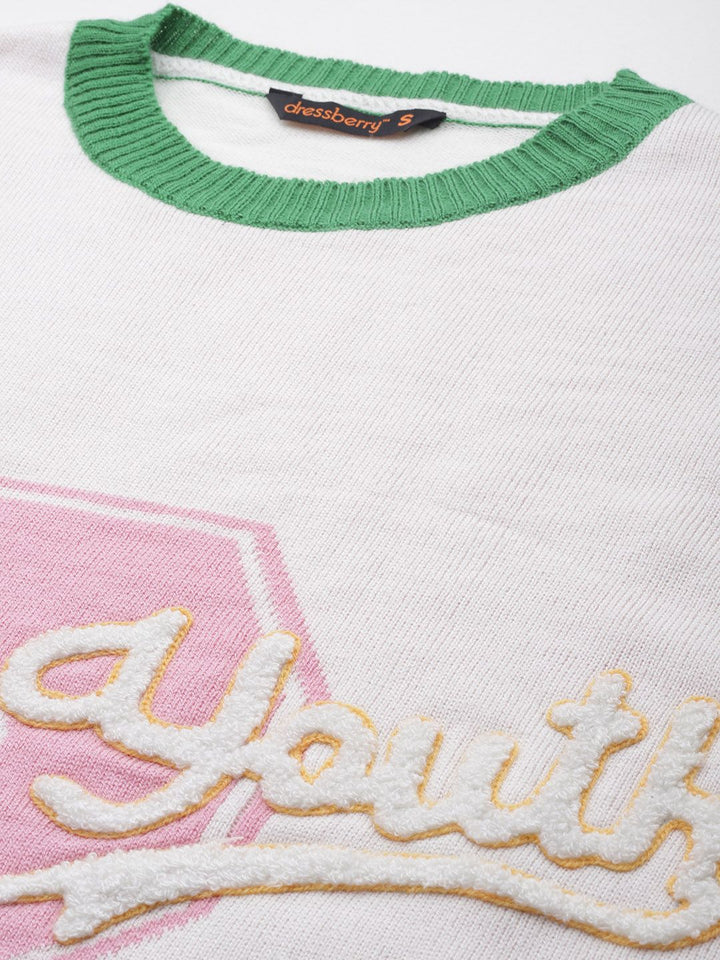 DressBerry Self-Design Applique Detail Pullover