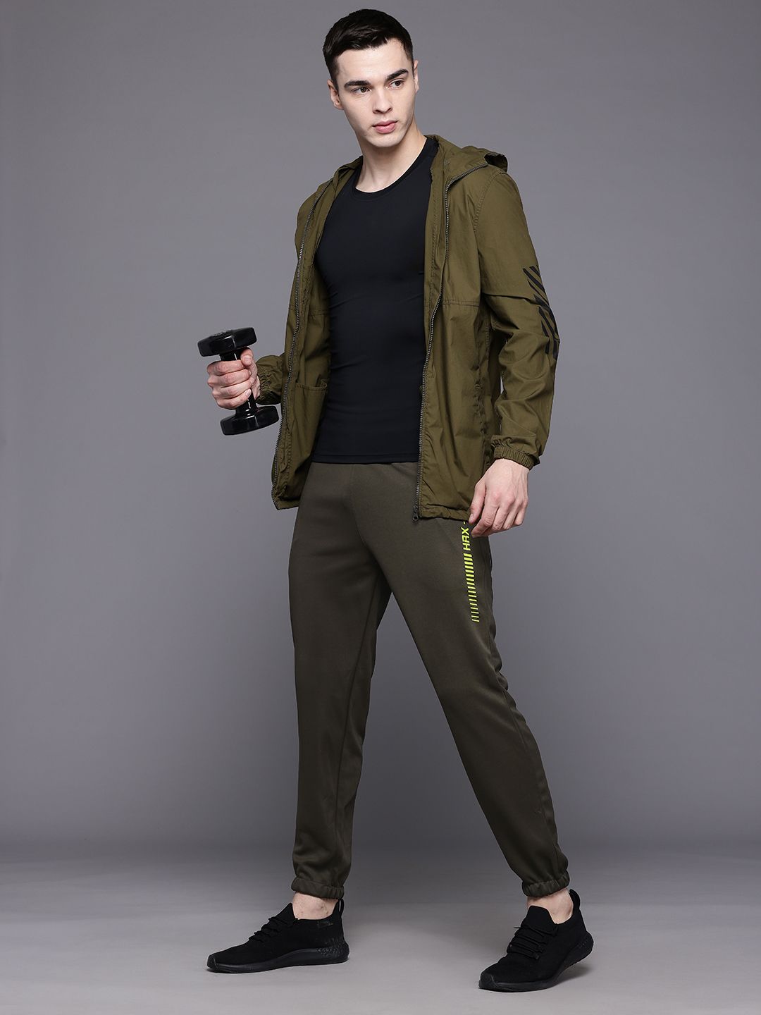 HRX by Hrithik Roshan Men Typography Printed Regular Fit Rapid-Dry Training Joggers