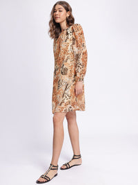 DressBerry Wild Tales Animal Print Styled Back Sheath Dress