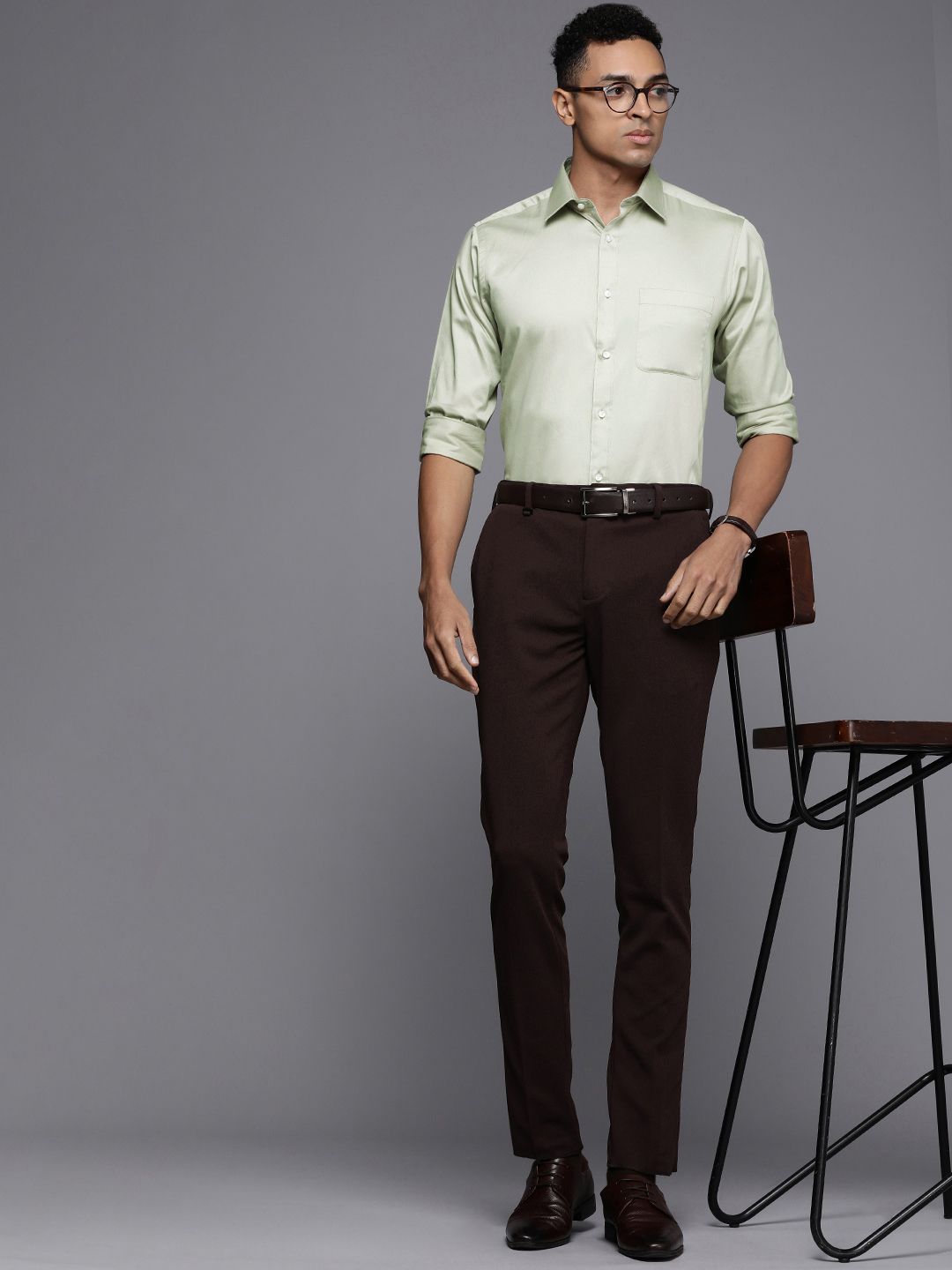 Raymond Men Pure Cotton Slim Fit Opaque Formal Shirt