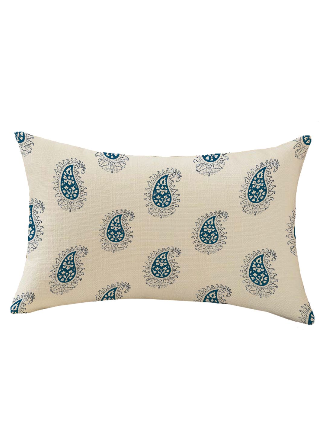 STITCHNEST Blue & White Set of 2 Ethnic Motifs Rectangle Cushion Covers