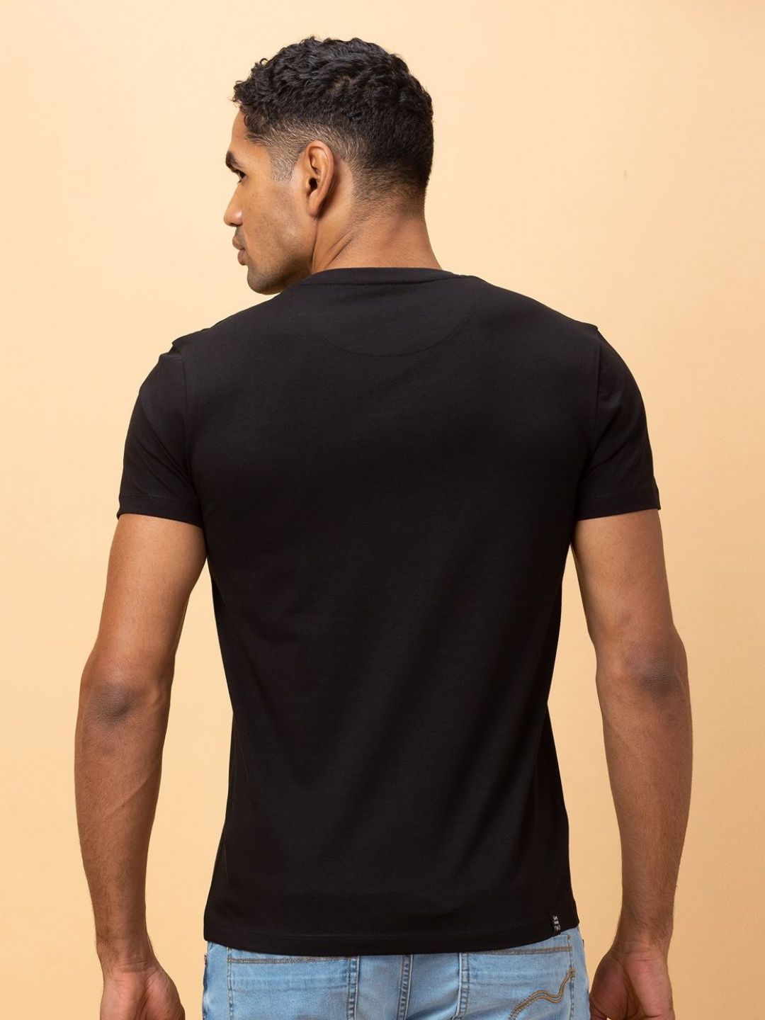 Being Human Men Printed Extended Sleeves Applique T-shirt