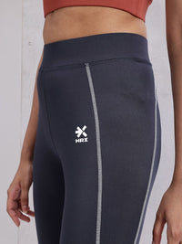 HRX by Hrithik Roshan Women Contrast Stitching High-Rise Rapid-Dry Cropped Training Tights