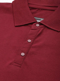DILLINGER Men Polo Collar Honeycomb Structure T-shirt