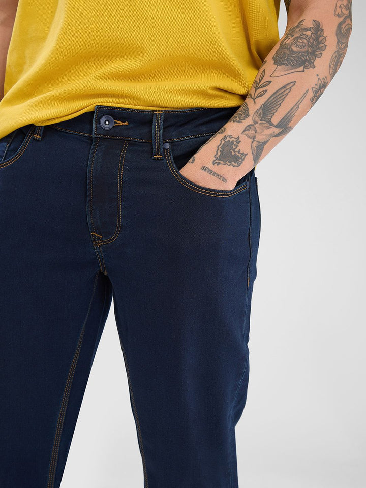 SPYKAR Men Mid Rise Clean Look Stretchable Jeans