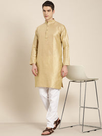 SOJANYA Kurta Jacquard Berwarna Emas Lelaki