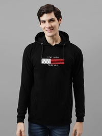 ADRO Men Printed Hooded Sweatshirt