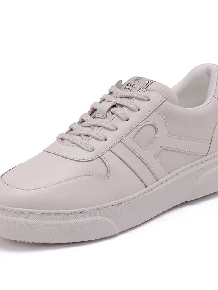 RARE RABBIT Men Woven Design Leather Round Toe Sneakers