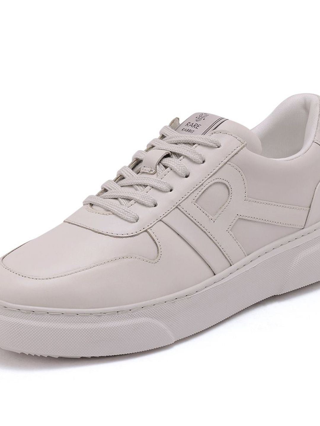 RARE RABBIT Men Woven Design Leather Round Toe Sneakers