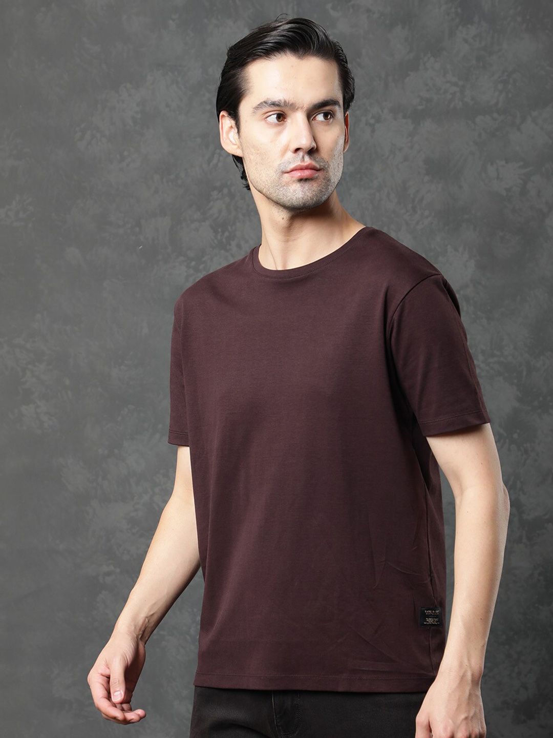 RARE RABBIT Men Gis Cotton Slim Fit T-Shirt