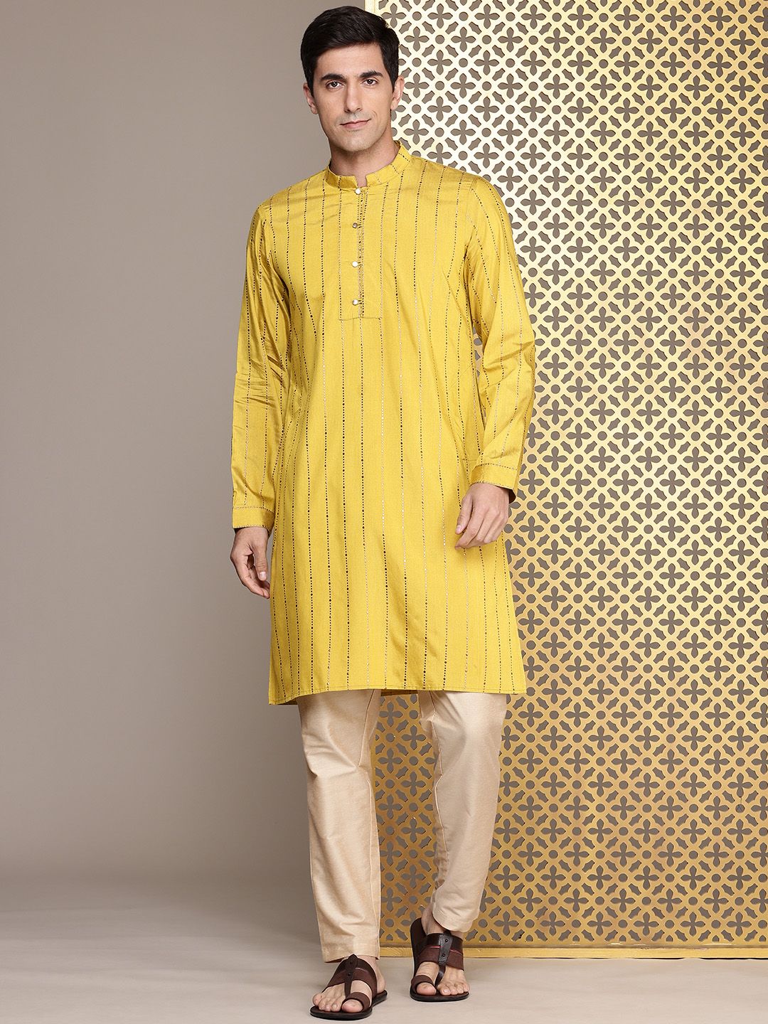 House of Pataudi Jashn Striped Kurta