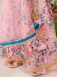 pspeaches Girls Printed Ready to Wear Lehenga & Blouse With Dupatta